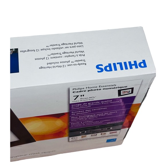 NEW IN BOX Phillips 7” LCD Smart Photo Frame - Picture 8 of 9